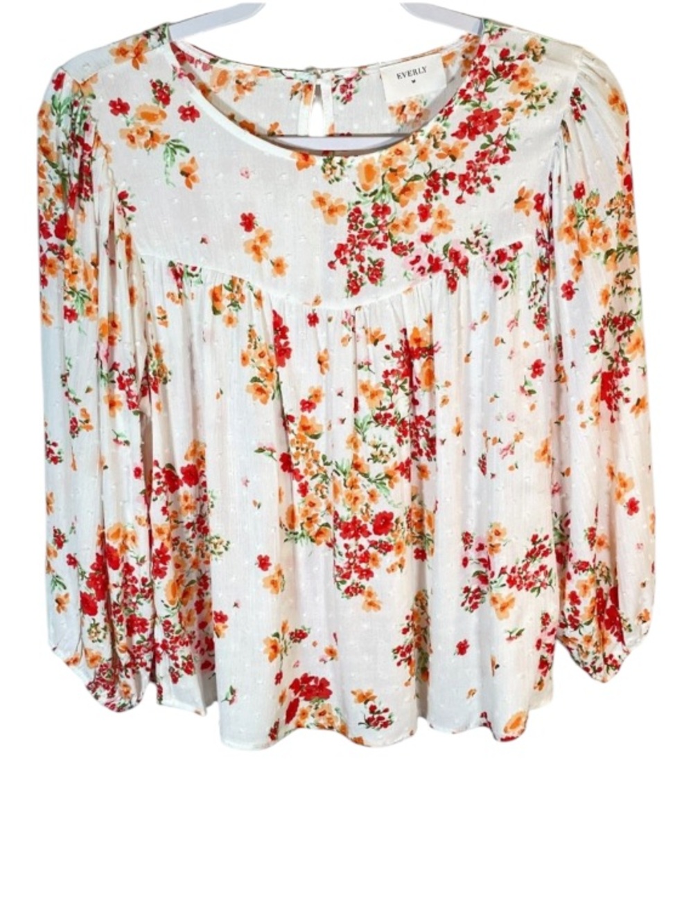 NWT! Stitch Fix | Everly Red/Orange Floral Blouse